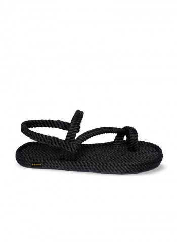 Casual Rope Sandals Black