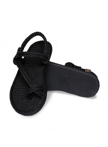 Casual Rope Sandals Black