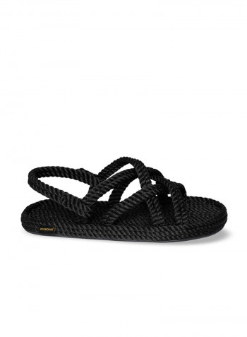 Casual Rope Sandals Black