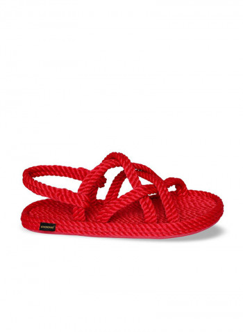 Casual Rope Sandals Red