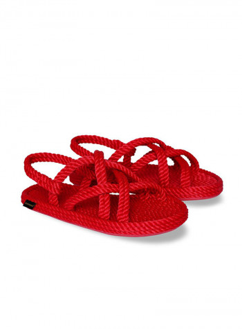 Casual Rope Sandals Red