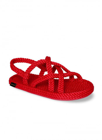 Casual Rope Sandals Red
