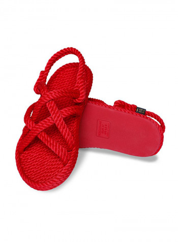 Casual Rope Sandals Red