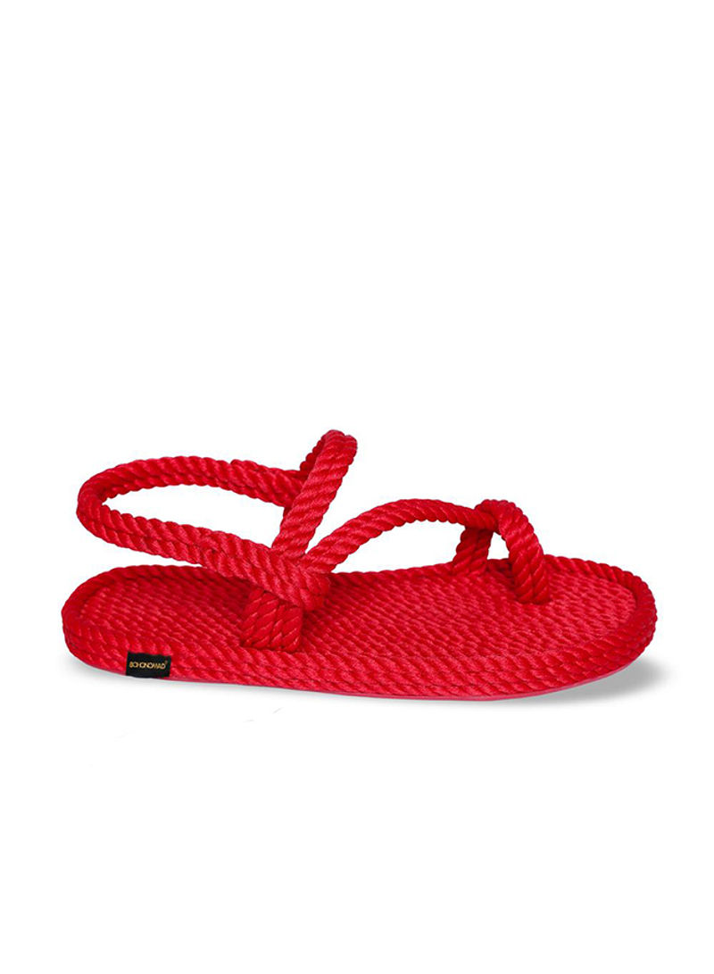 Casual Rope Sandals Red
