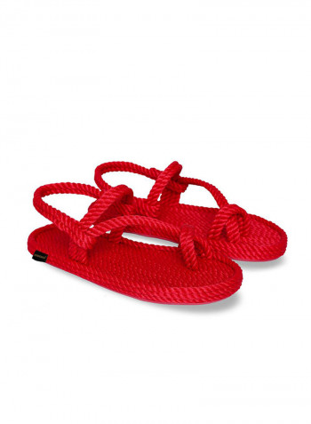 Casual Rope Sandals Red
