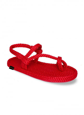 Casual Rope Sandals Red