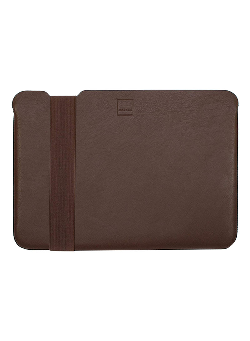 Skinny Leather Laptop Sleeve For Apple MacBook 12 Brown