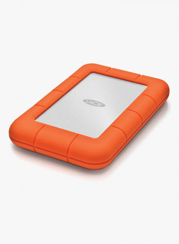 Rugged Mini Portable Hard Drive 1TB Orange/White