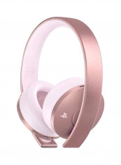 Gold Wireless Headset with Built-in Mic for Playstation 4 Rose Gold