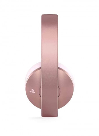 Gold Wireless Headset with Built-in Mic for Playstation 4 Rose Gold