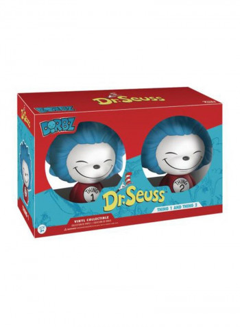 Pack Of 2 Dorbz Dr. Seuss Thing 1 And Thing 2 Bobblehead 13023 3inch