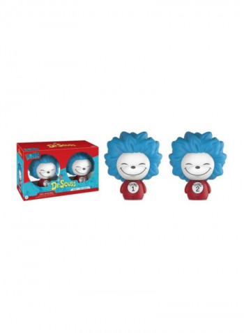 Pack Of 2 Dorbz Dr. Seuss Thing 1 And Thing 2 Bobblehead 13023 3inch