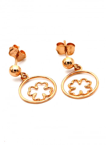 18 Karat Gold Floral Earrings