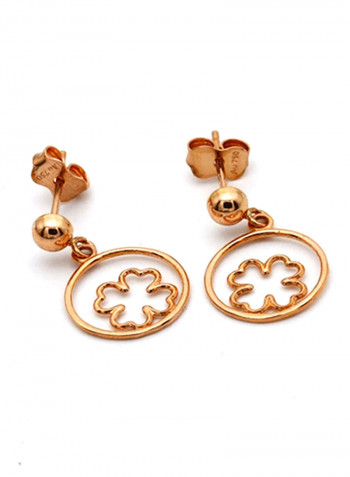 18 Karat Gold Floral Earrings