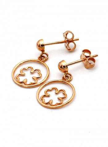 18 Karat Gold Floral Earrings