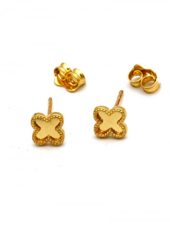 18 Karat Gold Mirror Earrings