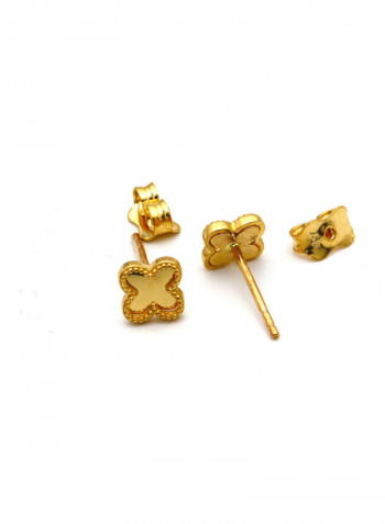 18 Karat Gold Mirror Earrings