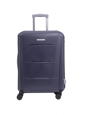 3-Piece Campio Hardside Luggage Trolley Set Blue