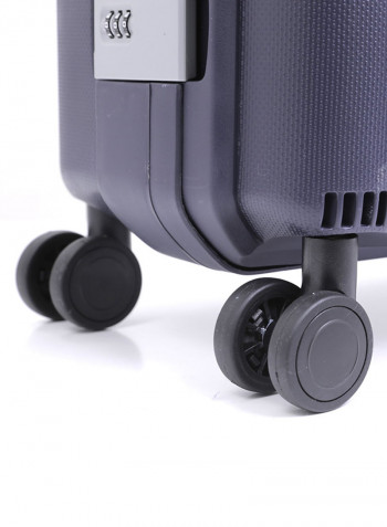 3-Piece Campio Hardside Luggage Trolley Set Blue