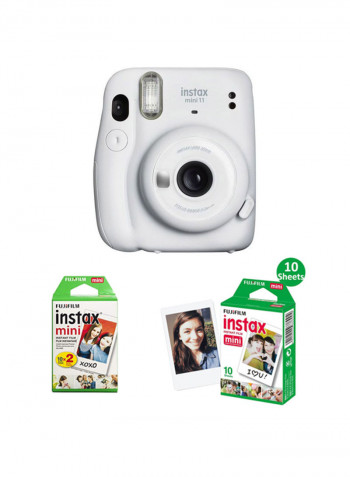 Instax Mini 11 Instant Film Camera With Pack Of 10 Instax 7s Mini And 20-Piece Instax Mini Instant Twin Film