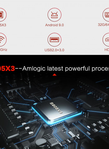 N5 Smart Android TV Box LU-V5-559 Black