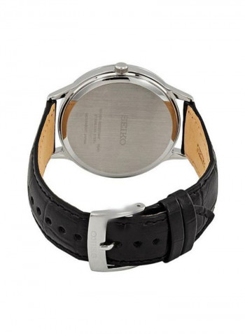 Men's Leather Analog Wrist Watch SGEH85P1
