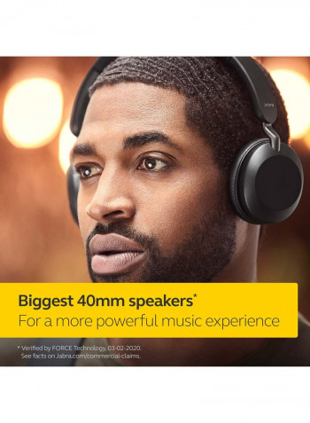 Elite 45h Wireless On-The-Ear Headphones - 50 Hrs Battery Life Full Black