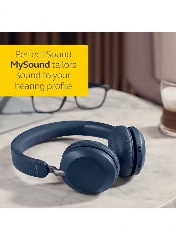 Elite 45h Wireless On-The-Ear Headphones - 50 Hrs Battery Life Navy