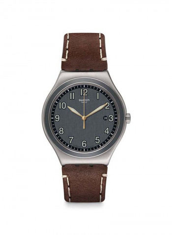 Men's Leather Analog Wrist Watch YWS445