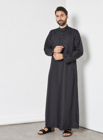 Premium Kuwaiti Kandora أسود