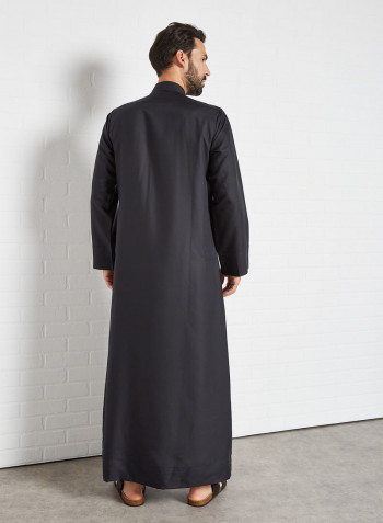 Premium Kuwaiti Kandora أسود