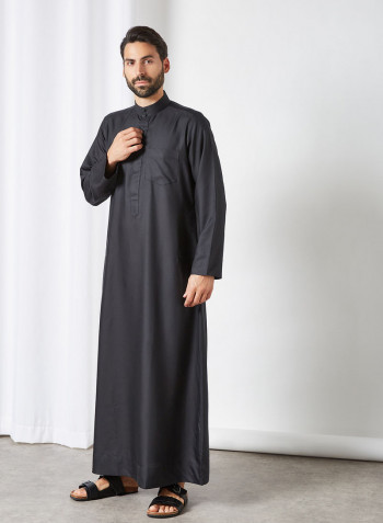 Premium Kuwaiti Kandora أسود