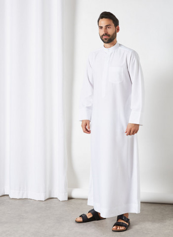 Premium Kuwaiti Kandora أبيض