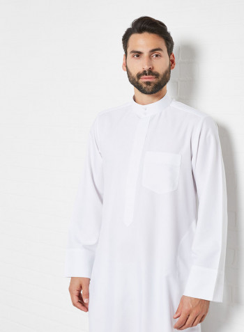 Premium Kuwaiti Kandora أبيض