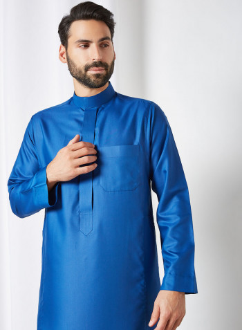 Premium Saudi Kandora أزرق