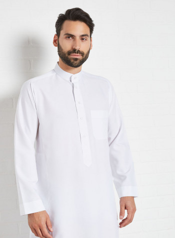 Premium Saudi Kandora أبيض