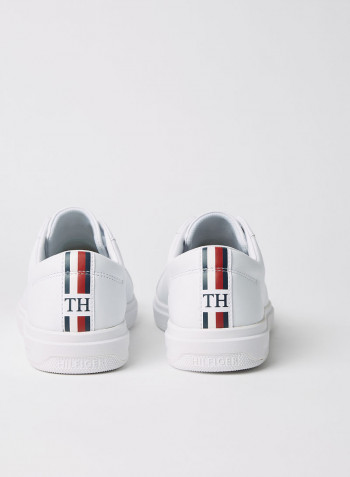 Modern Cupsole Leather Sneakers White