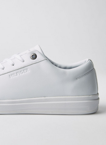 Modern Cupsole Leather Sneakers White