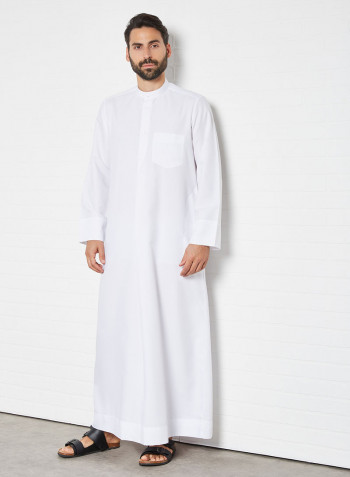 Premium Kuwaiti Kandora أبيض