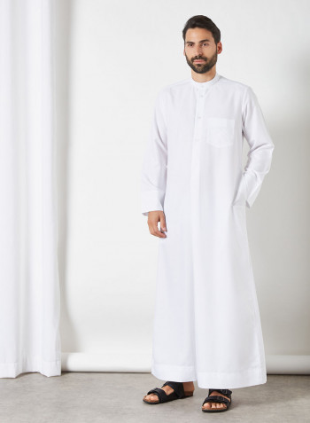 Premium Kuwaiti Kandora أبيض
