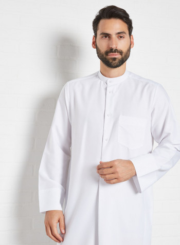 Premium Kuwaiti Kandora أبيض