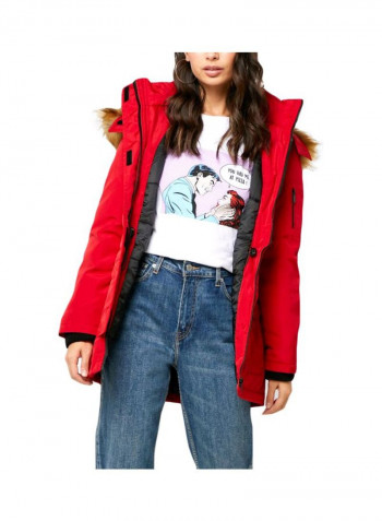 Puffa Ski Jacket Red