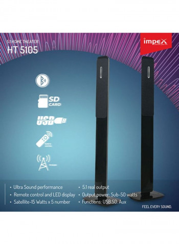 5.1 Channel Multimedia Speaker HT 5105 Black