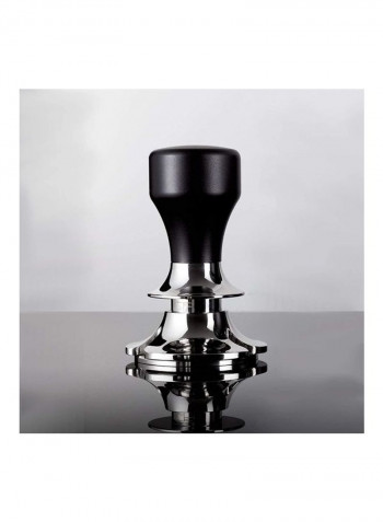 58.5mm Coffee Tamper with Handle Silver/Black