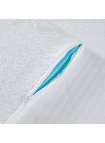 Aloe Vera Cool Gel Infused Memory Foam King Mattress Topper Polyester White 180cm