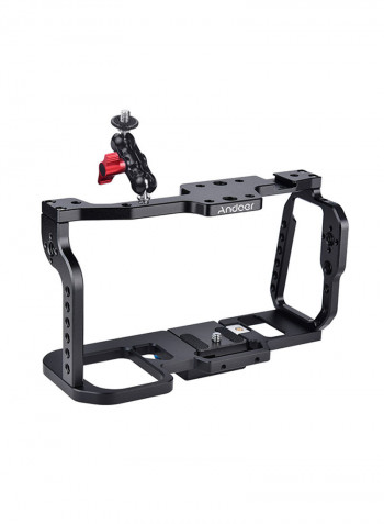 Camera Cage Stabilizer With Quick Release Mount Black