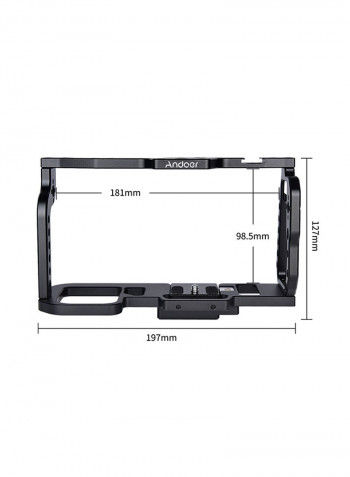 Camera Cage Stabilizer With Quick Release Mount Black