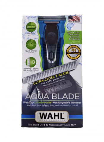 Aqua Blade Hair Trimmer With 4 Head Black