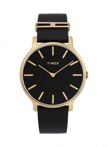 Women's Metropolitan Leather Analog Wrist Watch TW2T45300
