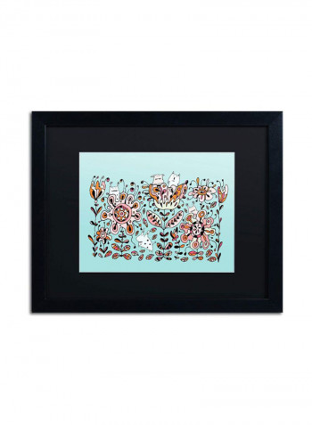 Flower Monsters Framed Wall Art Multicolour 16 x 20inch